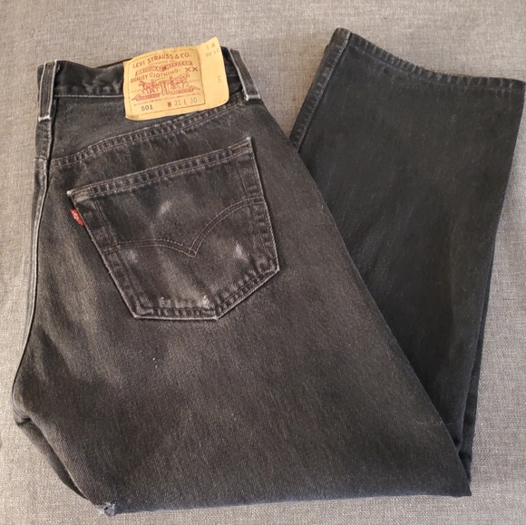 VINTAGE Levi's 501 Button Fly Jeans - Picture 3 of 15